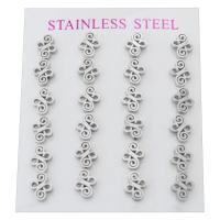 Stainless Steel Stud Earring, 304 Stainless Steel, for woman & hollow, original color 