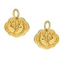 Brass Jewelry Pendants, matte gold color plated, frosted Approx 4mm 