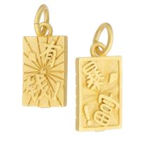 Brass Jewelry Pendants, matte gold color plated, frosted Approx 4mm 