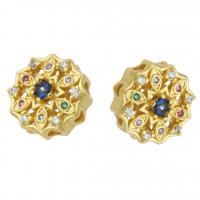 Cubic Zirconia Micro Pave Brass Connector, gold color plated, polished & multihole & micro pave cubic zirconia Approx 2mm 