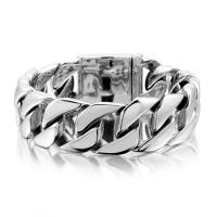 Titane bracelet en acier et bracelet, Acier titane, pour homme, argent, 32mm Environ 21 cm, Vendu par PC