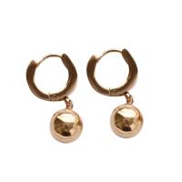 Acier titane Boucles d'oreilles pendantes Hoop Huggie, titane boucle d'oreille anneau, Placage, pour femme, doré, 5-45mm, Vendu par paire