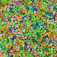 Acrylic Jewelry Beads, Round, DIY & luminated, mixed colors 