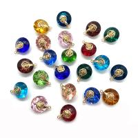 Colgantes de cristal latón, con metal, Esférico, chapado en color dorado, Bricolaje & facetas, más colores para la opción, 14mm, Vendido por UD