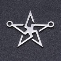 Stainless Steel Charm Connector, 201 Stainless Steel, Star, Vacuum Ion Plating, fashion jewelry & DIY & Unisex 