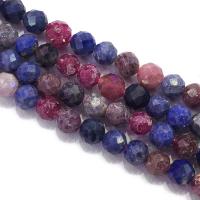 Single Gemstone Beads, Natural Stone, Round, polished, DIY & faceted, mixed colors Approx 39 cm 