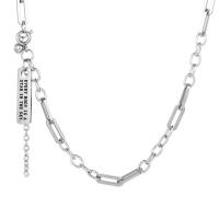 Collier de bijoux de titane, Acier titane, poli, unisexe, argent Vendu par PC