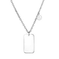 Collier de bijoux de titane, Acier titane, poli, unisexe, argent Vendu par PC