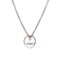 Collier de bijoux de titane, Acier titane, poli, unisexe, argent Vendu par PC