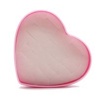 Earring Box, Plastic, with Sponge, Heart, dustproof & multihole 