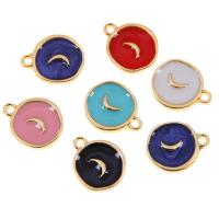 Zinc Alloy Enamel Pendants, Flat Round, anoint 