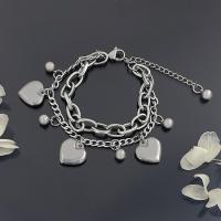 Edelstahl Charm Armband, 304 Edelstahl, Vakuum-Ionen-Beschichtung, Modeschmuck & poliert & DIY, originale Farbe, Länge:15 cm, verkauft von PC