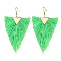 Fashion Create Jewelry Earring, Zinc Alloy, with Rafidah Grass, fashion jewelry & for woman 