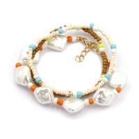 alliage de zinc Set de bracelet, avec Seedbead & perle de plastique, trois pièces & bijoux de mode & pour femme, plus de couleurs à choisir Environ 7.3 cm, Vendu par fixé