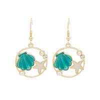 Zinc Alloy Rhinestone Drop Earring, gold color plated, fashion jewelry & for woman & with rhinestone 