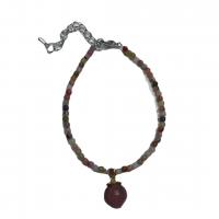 Bracelet Agate rouge du Yunnan, Agate salée, avec alliage de zinc, protection contre les radiations & pour femme, couleurs mélangées, 3mm Environ 21 cm, Vendu par PC