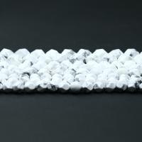 Howlite Beads, irregular, polished, Star Cut Faceted & DIY white Approx 15 Inch 