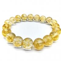 Citrine Bracelet, Round, Unisex yellow cm 