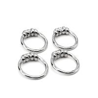 Titan Stahl Fingerring, Titanstahl, silberfarben plattiert, unisex & verschiedene Größen vorhanden, Silberfarbe, 5.6mm, verkauft von PC