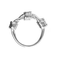 Titan Stahl Fingerring, Titanstahl, silberfarben plattiert, unisex & verschiedene Größen vorhanden, Silberfarbe, 5.6mm, verkauft von PC