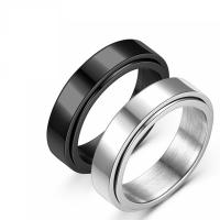 Titan Stahl Fingerring, Titanstahl, plattiert, unisex & verschiedene Größen vorhanden, keine, 6mm, verkauft von PC