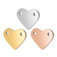 pendentifs de cœur en inox , Acier inoxydable 304, coeur, bijoux de mode & pour femme, plus de couleurs à choisir Vendu par sac