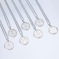 Stainless Steel Jewelry Necklace, 304 Stainless Steel, Round, fashion jewelry & Unisex original color, 30*40mm,3mm Approx 23.62 Inch 