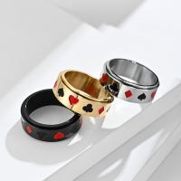 Titan Stahl Fingerring, Titanstahl, poliert, Modeschmuck & unisex & verschiedene Größen vorhanden, keine, 8mm, verkauft von PC