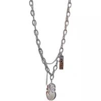 Stainless Steel Jewelry Necklace, 314 Stainless Steel, with 1.96inch extender chain, Face, fashion jewelry & Unisex Approx 15.3 Inch, Approx  16.5 Inch 