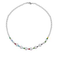 Collar de perlas de plástico, aleación de zinc, con Seedbead & Cristal & Perlas plásticas, con 1.97inch extender cadena, Joyería & diferentes estilos para la opción & para mujer, longitud:aproximado 14.17 Inch, Vendido por UD