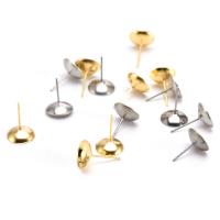 Stainless Steel Earring Stud Component, 316L Stainless Steel, Vacuum Ion Plating, DIY 