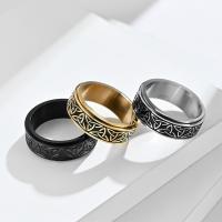 Titan Stahl Fingerring, Titanstahl, poliert, Modeschmuck & unisex & verschiedene Größen vorhanden, keine, 8mm, verkauft von PC