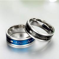 Titan Stahl Fingerring, Titanstahl, Vakuum-Ionen-Beschichtung, Modeschmuck & unisex & verschiedene Größen vorhanden, keine, 7mm, verkauft von PC