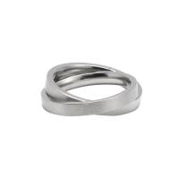 Edelstahl Fingerring, 314 Edelstahl, unisex & verschiedene Größen vorhanden, 6mm, 2mm, Größe:6-8, verkauft von PC