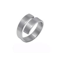 314 Edelstahl Manschette Fingerring, unisex & verschiedene Größen vorhanden, 5mm, Größe:6-10, verkauft von PC