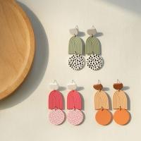 Acrylic Drop Earring, Zinc Alloy, with Acrylic, fashion jewelry & for woman 65mm 