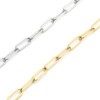 Stainless Steel Chain Necklace, 304 Stainless Steel, Vacuum Ion Plating, cross chain & polished & DIY cm 