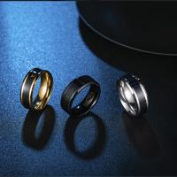 Titan Stahl Fingerring, Titanstahl, poliert, Modeschmuck & unisex & verschiedene Größen vorhanden, keine, 8mm, verkauft von PC