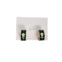 Enamel Zinc Alloy Stud Earring, gold color plated, for woman 