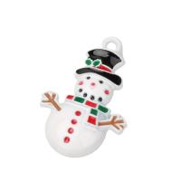 Zinc Alloy Enamel Pendants, Snowman, DIY 