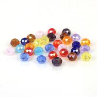 Abalorios de Cristal con forma Toroidal, ábaco, Bricolaje & facetas, más colores para la opción, 6mm, aproximado 90PCs/Bolsa, Vendido por Bolsa