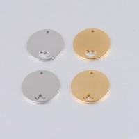 pendentifs de cœur en inox , Acier inoxydable 304, Rond, Placage ionique sous vide, bijoux de mode & DIY & unisexe & styles différents pour le choix, plus de couleurs à choisir, 20mm, Vendu par PC