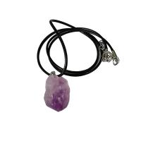 Pendentif Améthyste Février Birthstone, avec alliage de zinc, Irrégulière, violet, 10-30mm, Vendu par PC