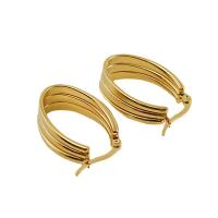 Stainless Steel Hoop Earring, 304 Stainless Steel, gold color plated, fashion jewelry & for woman, golden 