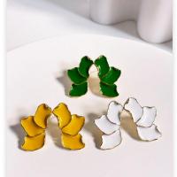 Enamel Zinc Alloy Stud Earring, fashion jewelry & for woman 