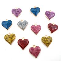 Zinc Alloy Enamel Pendants, Heart 