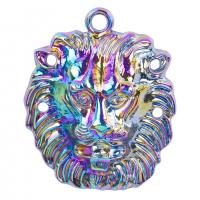 Zinc Alloy Animal Pendants, Lion, colorful plated & for man Approx 19.69 Inch 