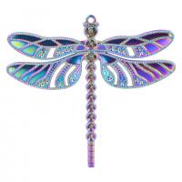 Zinc Alloy Animal Pendants, Dragonfly, colorful plated, Unisex Approx 19.69 Inch 