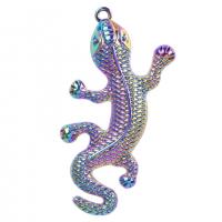 Zinc Alloy Animal Pendants, Gecko, colorful plated & for man Approx 19.69 Inch 