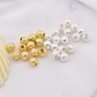 Brass Jewelry Beads, Round, Vacuum Ion Plating, DIY 